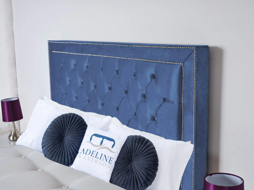 Hastings Studded Button-Tufted Floor Standing Headboard