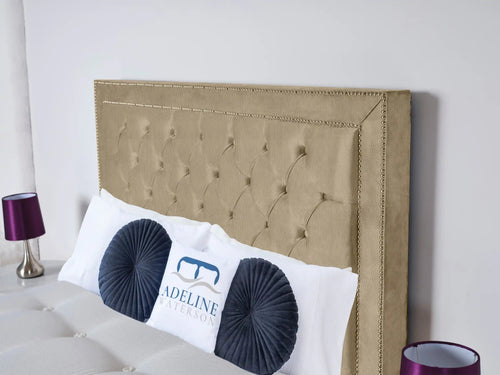 Hastings Studded Button-Tufted Floor Standing Headboard