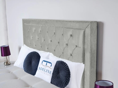 Hastings Studded Button-Tufted Floor Standing Headboard