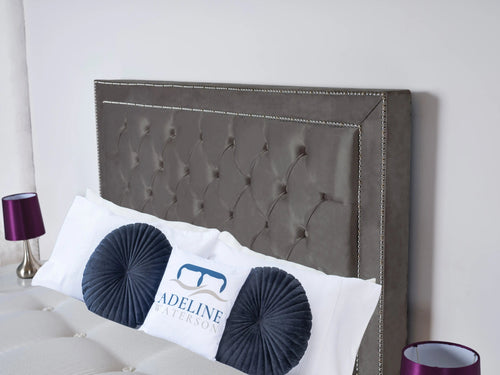 Hastings Studded Button-Tufted Floor Standing Headboard
