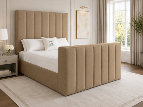 Haven Channel Storage TV Bed Set with End Lift – 48" Floor Standing Headboard