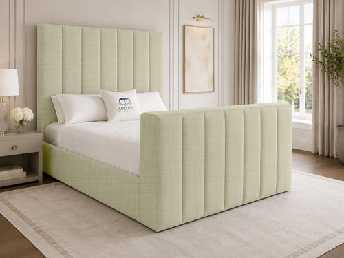 Haven Channel Storage TV Bed Set with End Lift – 54" Floor Standing Headboard