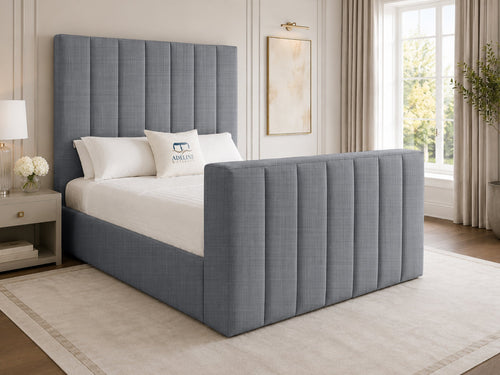 Haven Channel Storage TV Bed Set with End Lift – 54" Floor Standing Headboard