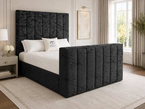 Haven Channel Storage TV Bed Set with End Lift – 54" Floor Standing Headboard