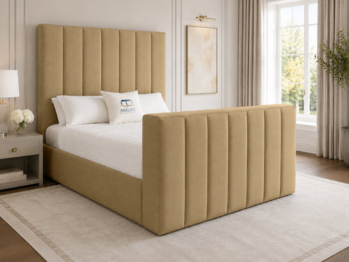 Haven Channel Storage TV Bed Set with End Lift – 54" Floor Standing Headboard
