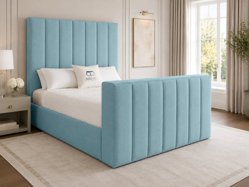 Haven Channel Storage TV Bed Set with End Lift – 54" Floor Standing Headboard