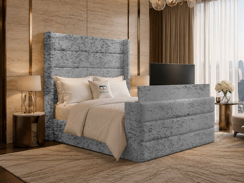 Horizon Wing Storage TV Bed Set with End Lift – 48" Floor Standing Headboard