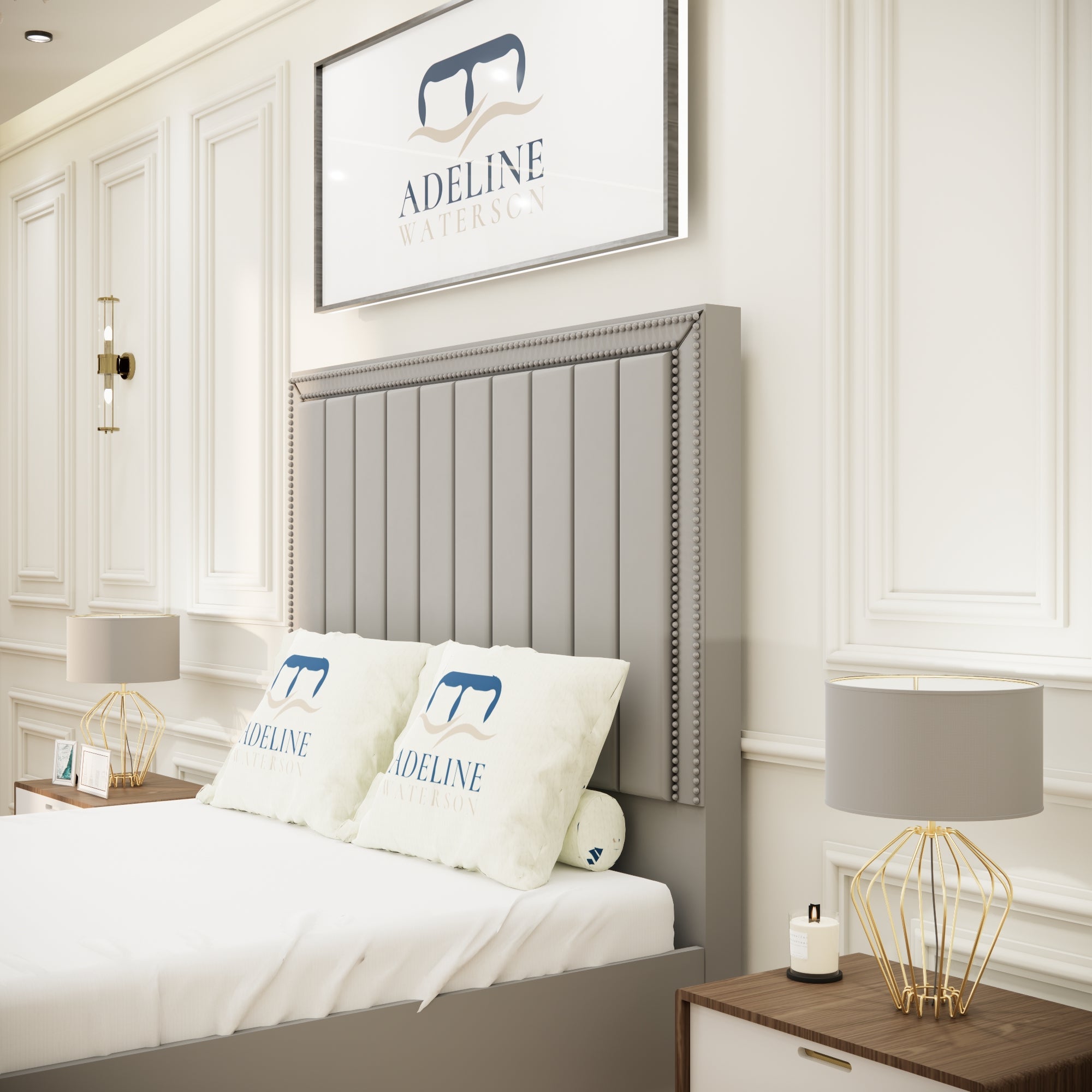 Kingsley Signature Bed - Silver - Adeline Waterson