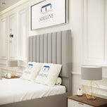 Line Panel Signature Bed - Silver - Adeline Waterson