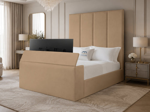Majestic Grand Storage TV Bed Set with End Lift – 48" Floor Standing Headboard
