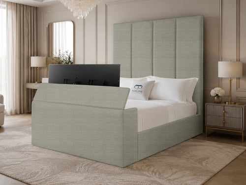 Majestic Grand Storage TV Bed Set with End Lift – 48" Floor Standing Headboard