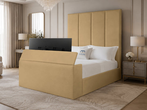 Majestic Grand Storage TV Bed Set with End Lift – 48" Floor Standing Headboard