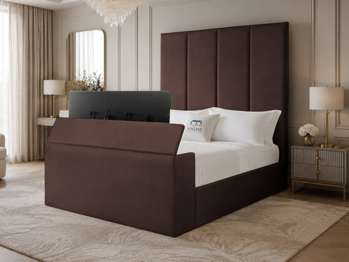 Majestic Grand Storage TV Bed Set with End Lift – 48" Floor Standing Headboard