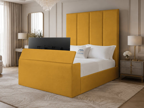 Majestic Grand Storage TV Bed Set with End Lift – 48" Floor Standing Headboard