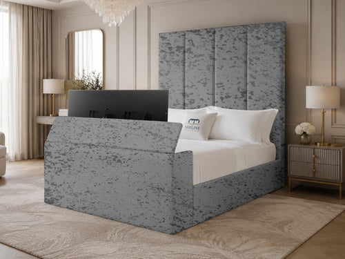 Majestic Grand Storage TV Bed Set with End Lift – 54" Floor Standing Headboard