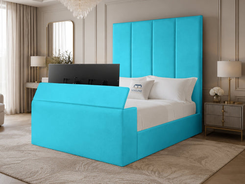 Majestic Grand Storage TV Bed Set with End Lift – 54" Floor Standing Headboard