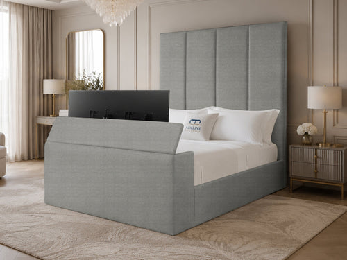Majestic Grand Storage TV Bed Set with End Lift – 54" Floor Standing Headboard