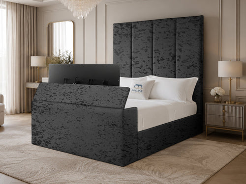 Majestic Grand Storage TV Bed Set with End Lift – 60" Floor Standing Headboard