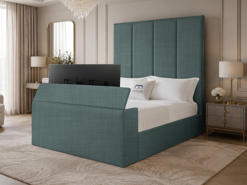 Majestic Grand Storage TV Bed Set with End Lift – 60" Floor Standing Headboard