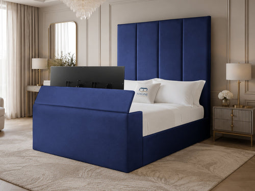 Majestic Grand Storage TV Bed Set with End Lift – 60" Floor Standing Headboard