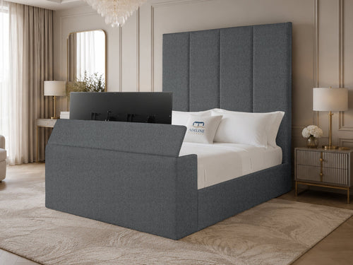 Majestic Grand Storage TV Bed Set with End Lift – 60" Floor Standing Headboard