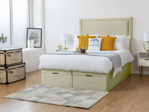 Milford Panel Ottoman End Lift Storage Bed Set with Floor Standing Headboard & Footboard
