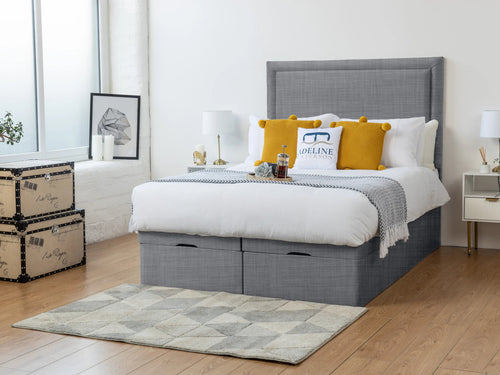 Milford Panel Ottoman End Lift Storage Bed Set with Floor Standing Headboard & Footboard