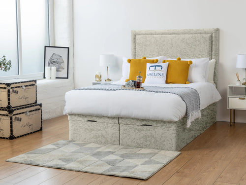 Milford Panel Ottoman End Lift Storage Bed Set with Floor Standing Headboard & Footboard