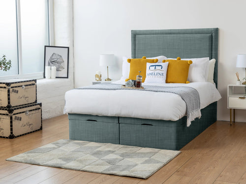 Milford Panel Ottoman End Lift Storage Bed Set with Floor Standing Headboard & Footboard