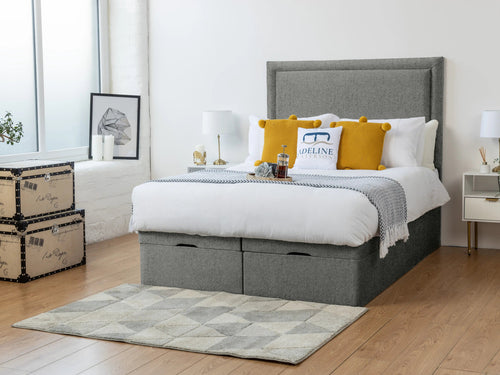 Milford Panel Ottoman End Lift Storage Bed Set with Floor Standing Headboard & Footboard