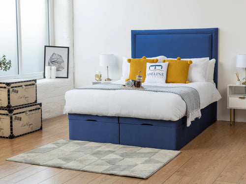 Milford Panel Ottoman End Lift Storage Bed Set with Floor Standing Headboard & Footboard