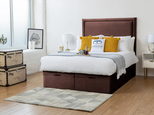 Milford Panel Ottoman End Lift Storage Bed Set with Floor Standing Headboard & Footboard