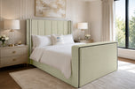 Almond Noir Wing Edge Storage TV Bed 54"