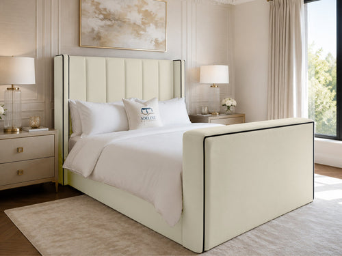 Noir Wing Edge TV Bed – 60" Headboard