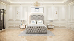 Oxford Signature Bed - Silver - Adeline Waterson