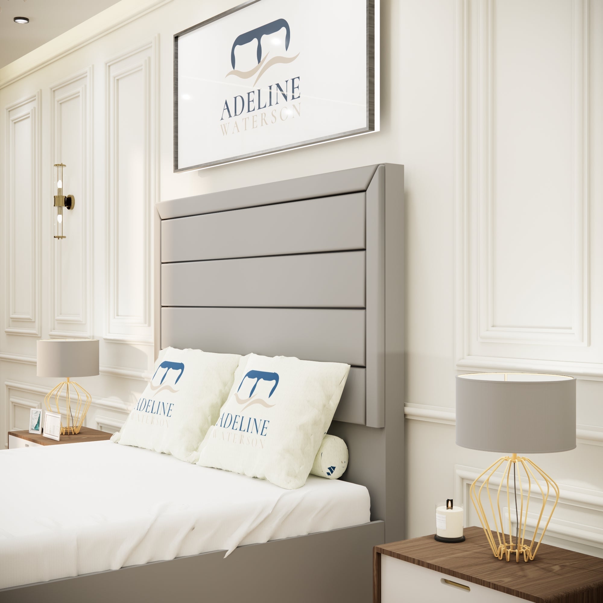 Paris Bumper Signature Bed - Silver - Adeline Waterson