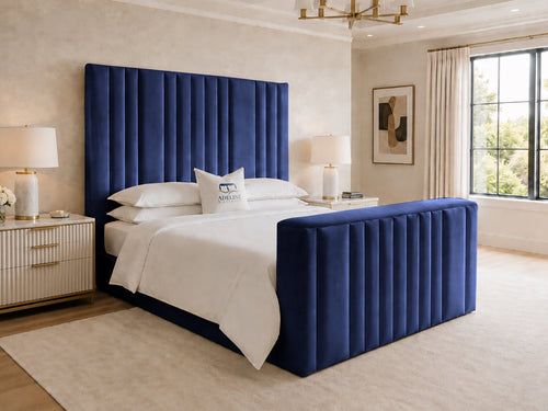 Prestige Column Grand Storage TV Bed Set with End Lift – 48" Floor Standing Headboard
