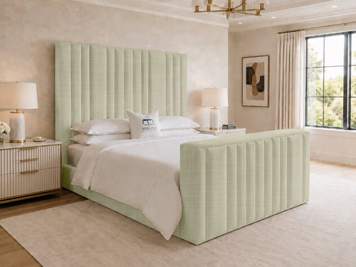 Prestige Column Grand Storage TV Bed Set with End Lift – 54" Floor Standing Headboard