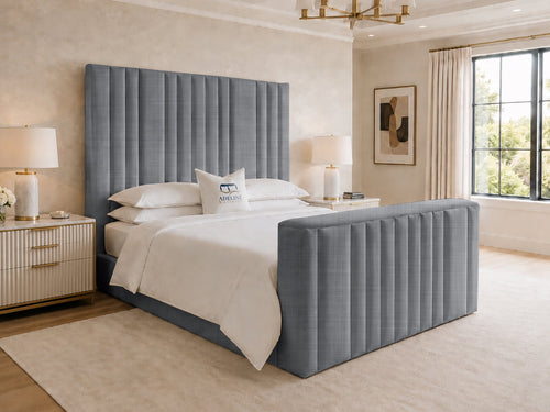 Prestige Column Grand Storage TV Bed Set with End Lift – 60" Floor Standing Headboard