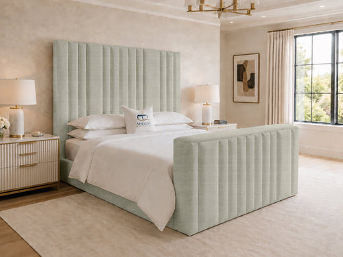 Prestige Column Grand Storage TV Bed Set with End Lift – 60" Floor Standing Headboard