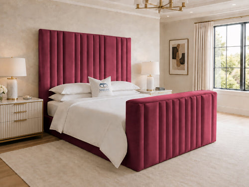 Prestige Column Grand Storage TV Bed Set with End Lift – 60" Floor Standing Headboard