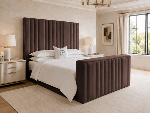 Prestige Column Grand Storage TV Bed Set with End Lift – 60" Floor Standing Headboard
