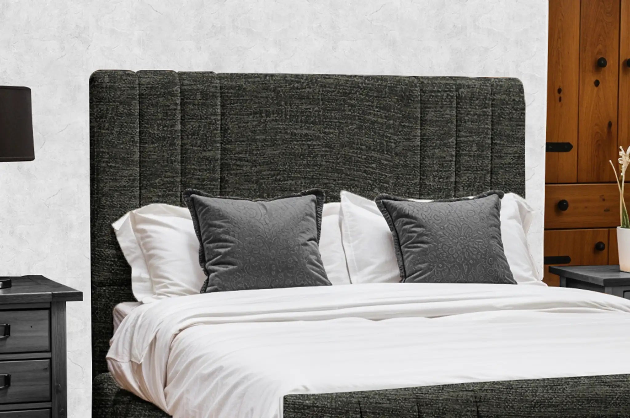 Raymond Upholstered Bed - Emerald Coniston - Adeline Waterson