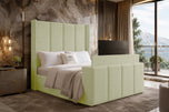 Almond Stratton Block Wing Storage TV Bed 60"