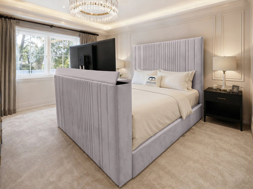 Ashton Fine Vertical Channel TV Bed – 54" Headboard