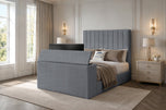 Armour Coniston - Claridge Vertical Channel Storage TV Bed Set with End Lift – 48" Floor Standing Headboard