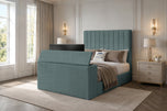Emerald Coniston - Claridge Vertical Channel Storage TV Bed Set with End Lift – 48" Floor Standing Headboard