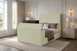 Almond Claridge Vertical Channel Storage TV Bed 54"