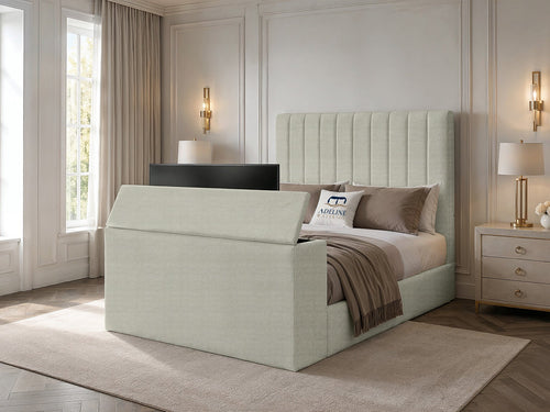 Claridge Vertical Channel TV Bed – 54" Headboard