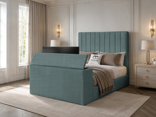 Claridge Vertical Channel TV Bed – 60" Headboard